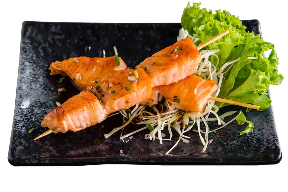 17. Yakitori zalm 